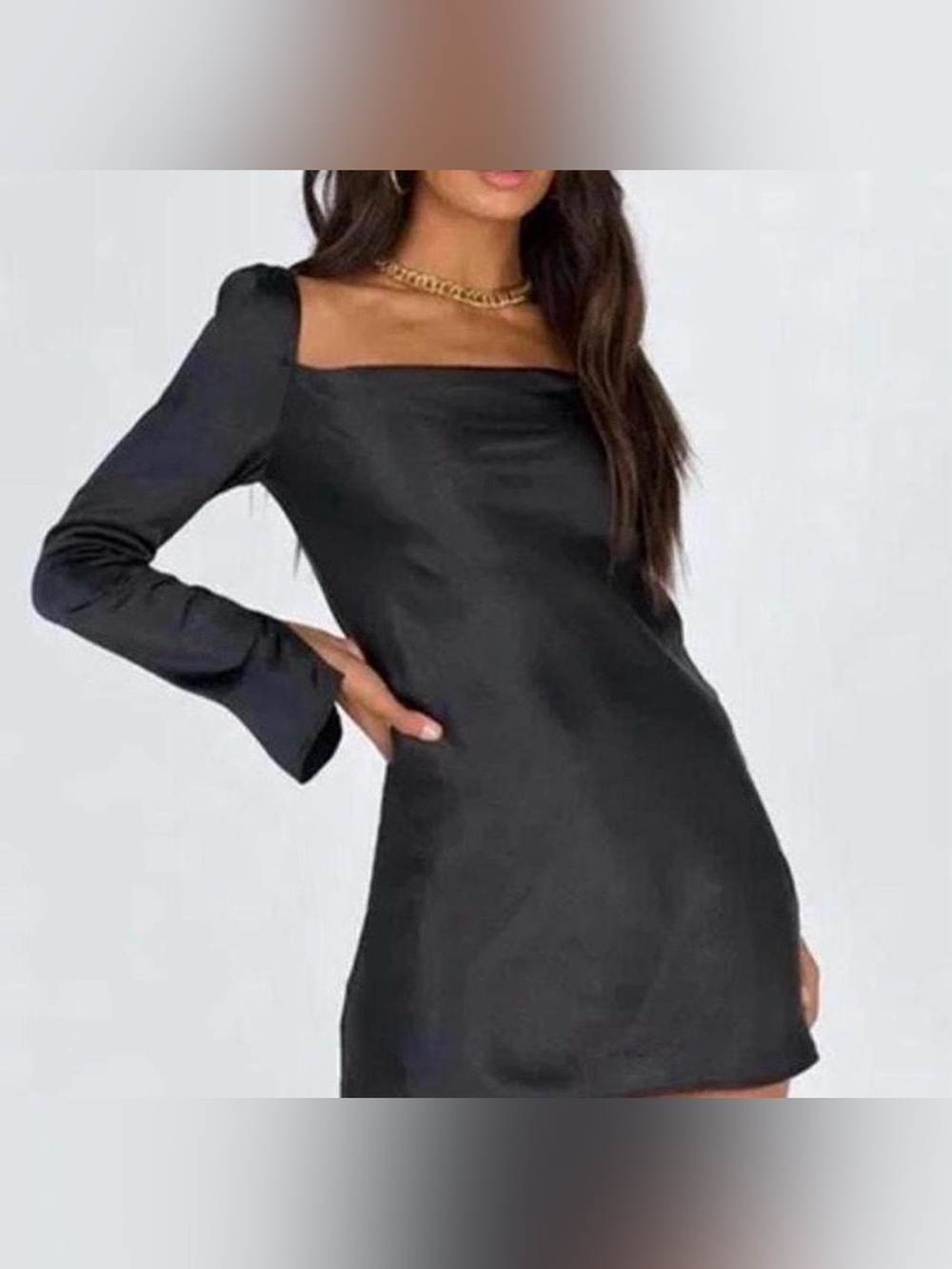 Princess Polly Star Power Black long sleeves Mini Dress size 2